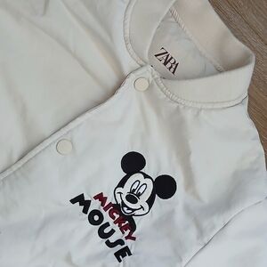 Zara Kids Cream Mickey Mouse Jacket